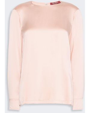 Max Mara Silk Satin Blouse - Pink