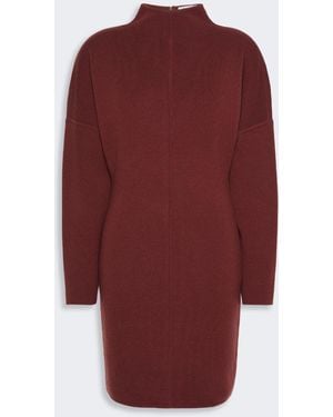 Max Mara Short Wool And Cashmere Yarn Dress - Red