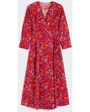 Max Mara Printed Poplin Dress - Red