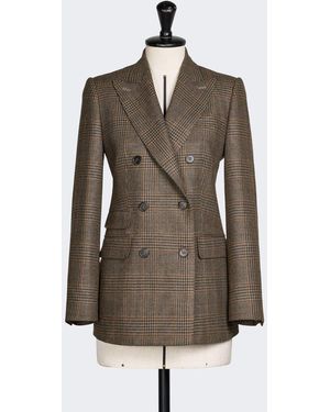 Max Mara Double-Breasted Mouliné Wool Twill Blazer - Black