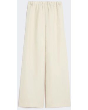 Max Mara Linen And Silk Pants - White