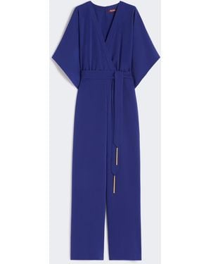 Max Mara Lightweight Cady Jumpsuit - Blue