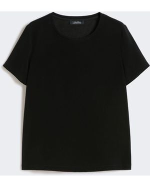 Max Mara Satin T-Shirt - Black