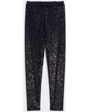 Max Mara Sequinned Leggings - Blue