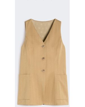 Max Mara Pinstripe Jacquard Jersey Gilet - White