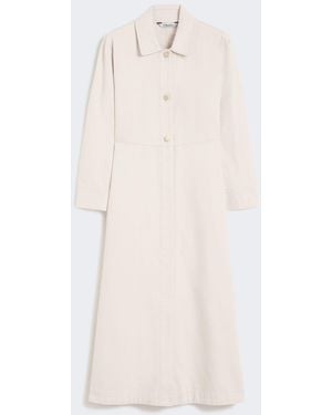Max Mara Cotton Bull Denim Shirt Dress - White