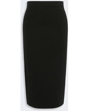 Max Mara Viscose Yarn Pencil Skirt - Black