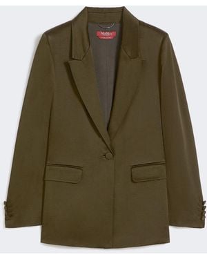 Max Mara Envers Satin Blazer - Green
