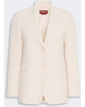 Max Mara Single-Breasted Cady Blazer - White