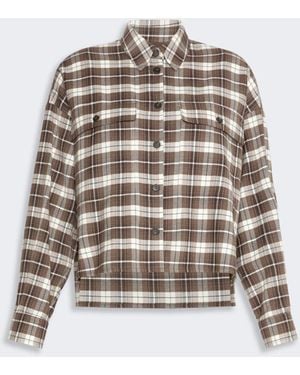Max Mara Checked Flannel Shirt - White