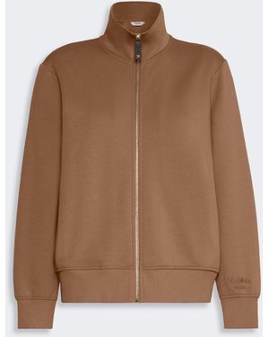 Max Mara Technical Cotton Jersey Sweatshirt - Brown