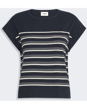 Max Mara Short-Sleeved Viscose Sweater - Blue