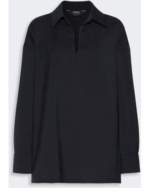 Max Mara Pure Woolen Cloth Blouse - Blue
