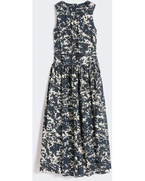 Max Mara Printed Cotton Dress With Belt - White