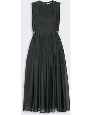 Max Mara Fit-And-Flare Organza Dress - Multicolor
