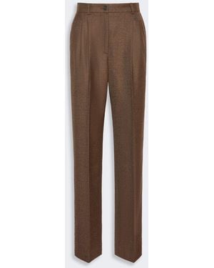 Max Mara Wool Carrot Trouser - Brown