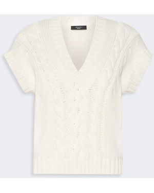 Max Mara Cotton Yarn Gilet - White