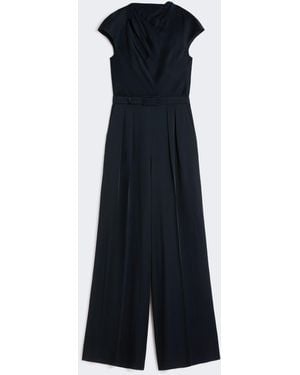 Max Mara Envers Satin Jumpsuit - Blue