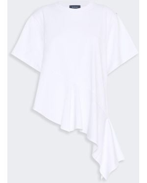 Max Mara Asymmetrical Cotton T-Shirt - White