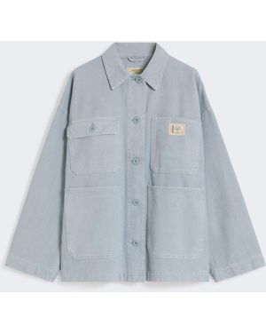 Max Mara Cotton Canvas Workwear Jacket - Blue