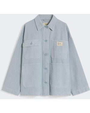 Max Mara Cotton Canvas Workwear Jacket - Blue