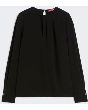 Max Mara Lightweight Cady Blouse - Black