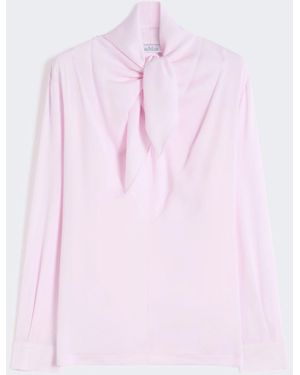 Max Mara Silk Charmeuse Blouse - Pink
