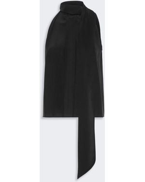 Max Mara Sleeveless Crepe De Chine Top - Black