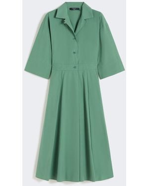 Max Mara Cotton-Poplin Midi Shirt Dress - Green