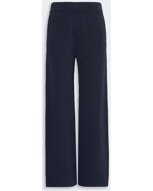 Max Mara Viscose Crepe Pants - Blue