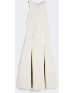 Max Mara Long Flared Scuba Jersey Dress - White