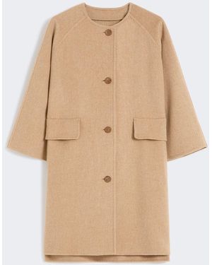 Max Mara Camel Broadcloth Coat - Natural