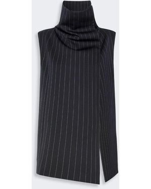 Max Mara Sleeveless Wool Top - Blue