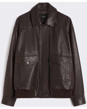 Max Mara Leather Jacket - Brown