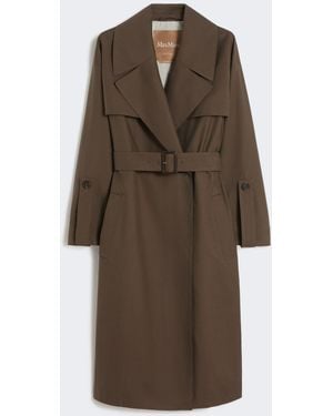 Max Mara Belted Water-Repellent Twill Trench Coat - Brown