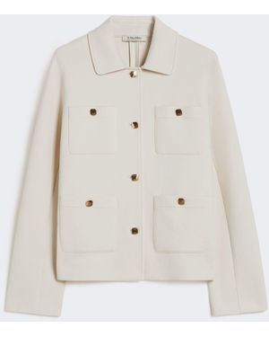 Max Mara Boxy-Fit Scuba Jersey Jacket - White