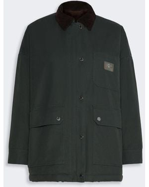 Max Mara Cotton Canvas Jacket - Green