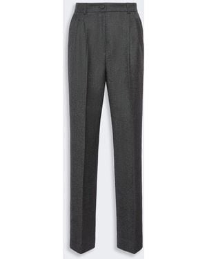 Max Mara Wool Carrot Trouser - Gray