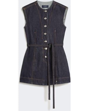 Max Mara Sleeveless Denim Top - Blue