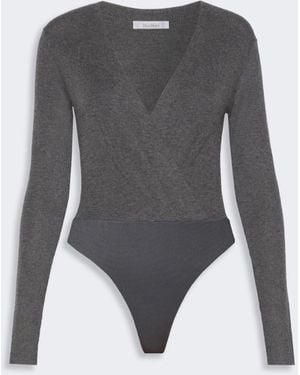 Max Mara Cashmere Yarn Sweater Bodysuit - Gray