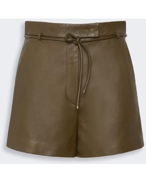 Max Mara Natural Nappa Leather Shorts