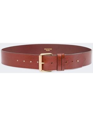 Max Mara Leather Belt - White