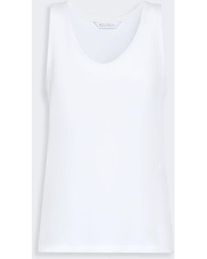Max Mara Silk Crepe De Chine Top - White