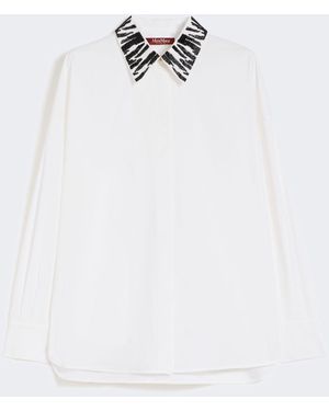 Max Mara Oversized Poplin Shirt - White