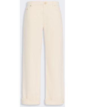 Max Mara Cotton Bull Denim Pants - White