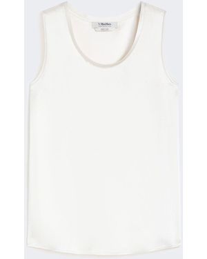 Max Mara Satin Top - White