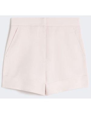 Max Mara Wool, Mohair And Silk Canvas Shorts - White