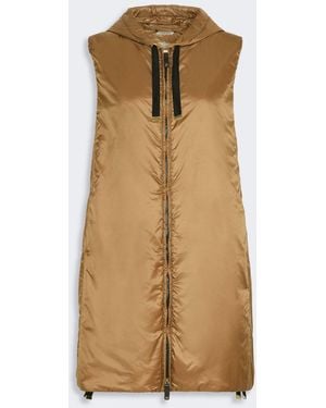 Max Mara Water-Repellent Canvas Gilet - Natural