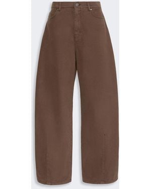 Max Mara Cotton Drill Pants - Brown