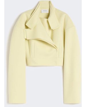 Max Mara Pure Wool Biker Jacket - Metallic